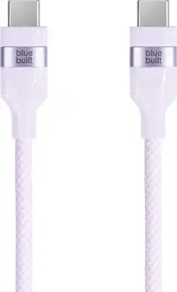 Coolblue BlueBuilt Câble USB-C vers USB-C 1,5m Nylon Lilas aanbieding