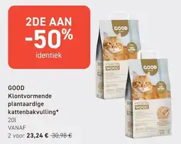 Tom&Co Good klontvormende plantaardige kattenbakvulling aanbieding