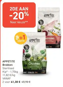 Tom&Co Appetite brokken sterilised kip aanbieding