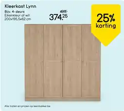 Leen Bakker Kleerkast Lynn aanbieding