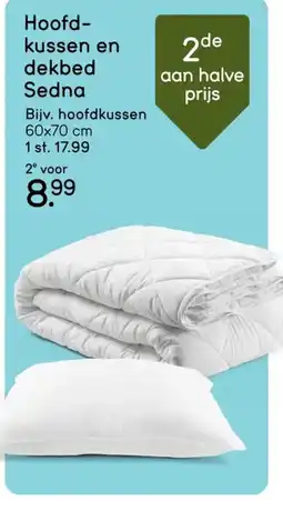 Leen Bakker Hoofdkussen en dekbed Sedna aanbieding