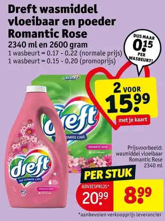 Dreft wasmiddel vloeibaar en poeder Romantic Rose