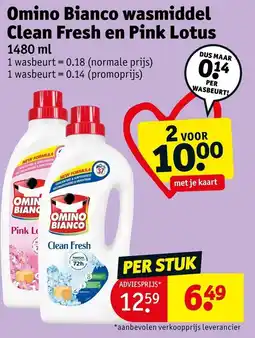 Kruidvat Omino Bianco wasmiddel aanbieding