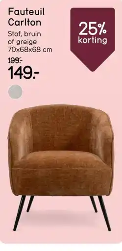 Leen Bakker Fauteuil Carlton aanbieding