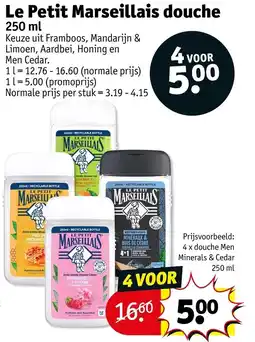 Kruidvat Le Petit Marseillais douche aanbieding