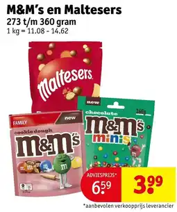 Kruidvat M&M's en Maltesers aanbieding