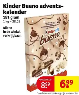 Kruidvat Kinder bueno adventskalender aanbieding