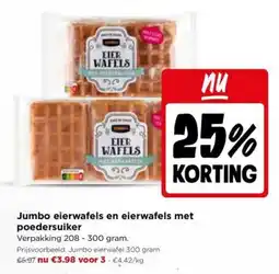 Jumbo Jumbo eierwafels en eierwafels met poedersuiker aanbieding