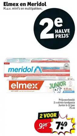 Kruidvat elmex tandpasta junior aanbieding