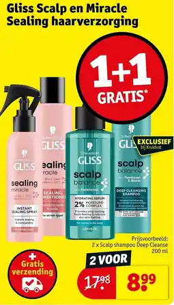Kruidvat Gliss scalp en miracle sealing haarverzorging aanbieding