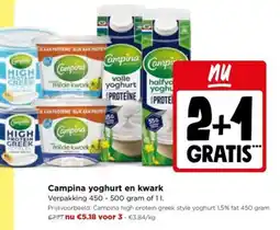 Jumbo Campina yoghurt en kwark aanbieding