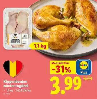 Kippenbouten zonder rugdeel