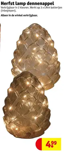 Kruidvat Herfst lamp dennenappel aanbieding