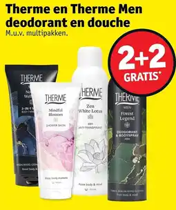 Kruidvat Therme en Therme Men deodorant en douche aanbieding