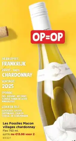 Jumbo Les Fossiles Macon villages chardonnay aanbieding