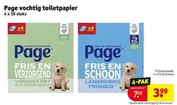 Kruidvat Page vochtig toiletpapier aanbieding