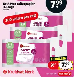Kruidvat Kruidvat toiletpapier 3-laags aanbieding