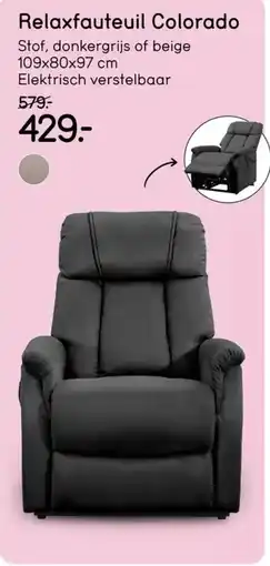 Leen Bakker Relaxfauteuil Colorado aanbieding