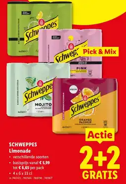 Lidl Schweppes Limonade aanbieding