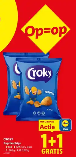 Lidl Croky Paprikachips aanbieding