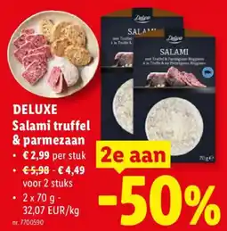 Lidl Deluxe salami truffel & parmezaan aanbieding