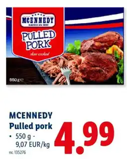 Lidl Mcennedy pulled pork aanbieding