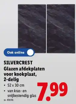 Lidl Silvercrest glazen afdekplaten voor kookplaat aanbieding