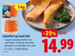 Lidl Zalmfilet op huid XXL aanbieding