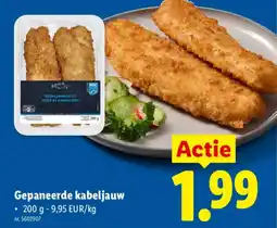 Lidl Gepaneerde kabeljauw aanbieding