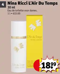 Kruidvat Nina ricci l'air du temps aanbieding