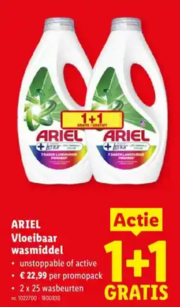 Lidl Ariel vloeibaar wasmiddel aanbieding