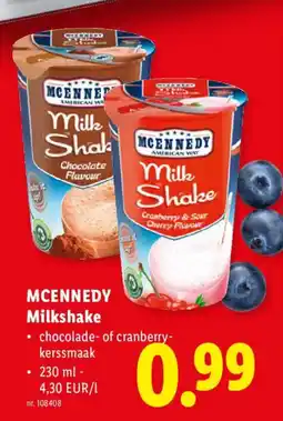 Lidl Mcennedy milkshake aanbieding