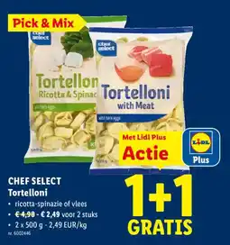Lidl Chef select Tortelloni aanbieding