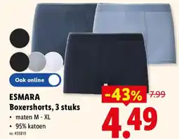 Lidl Boxershorts, 3 stuks aanbieding