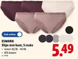 Lidl Slips met kant aanbieding