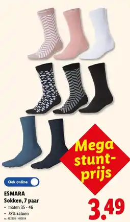 Lidl Esmara sokken aanbieding