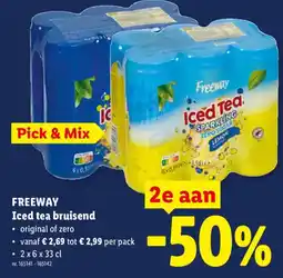 Lidl Freeway Iced tea bruisend aanbieding
