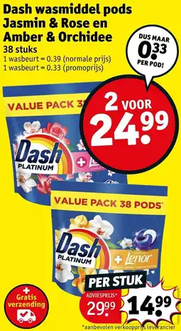 Kruidvat Dash wasmiddel pods aanbieding