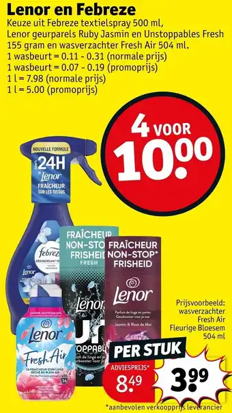 Lenor en Febreze textielspray