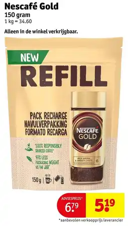 Kruidvat Nescafe gold refill aanbieding