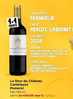 Jumbo La fleur du Château Cantelauze Pomerol aanbieding