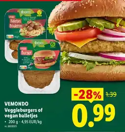 Lidl Veggieburgers of vegan balletjes aanbieding