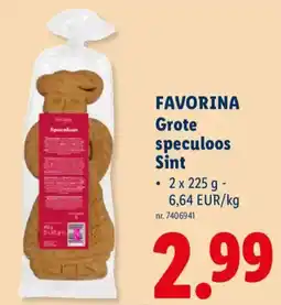 Lidl favorina grote speculoos sint aanbieding