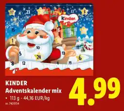 Lidl Kinder adventskalender mix aanbieding