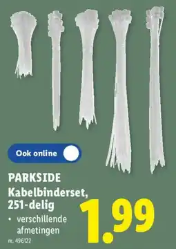 Lidl Parkside kabelbinderset aanbieding