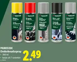 Lidl Parkside onderhoudsspray aanbieding