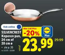 Lidl Silvercrest koperen pan aanbieding
