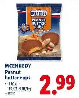 Lidl McKennedy peanut butter cups aanbieding