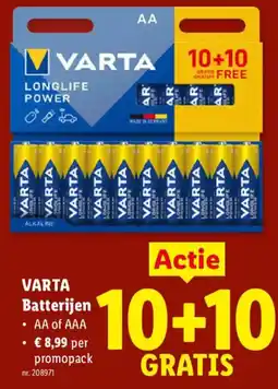 Lidl VARTA Batterijen aanbieding