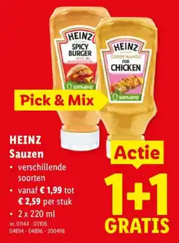 Lidl Heinz sauzen aanbieding